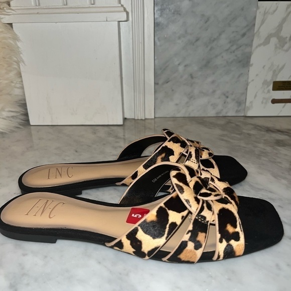 New! INC International Concepts Gargi Knotted-Strap Slide Sandals Leopard - Picture 3 of 9